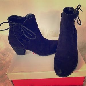 Black Suede Booties
